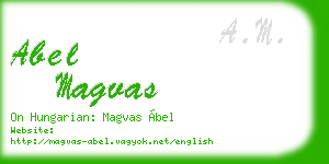 abel magvas business card